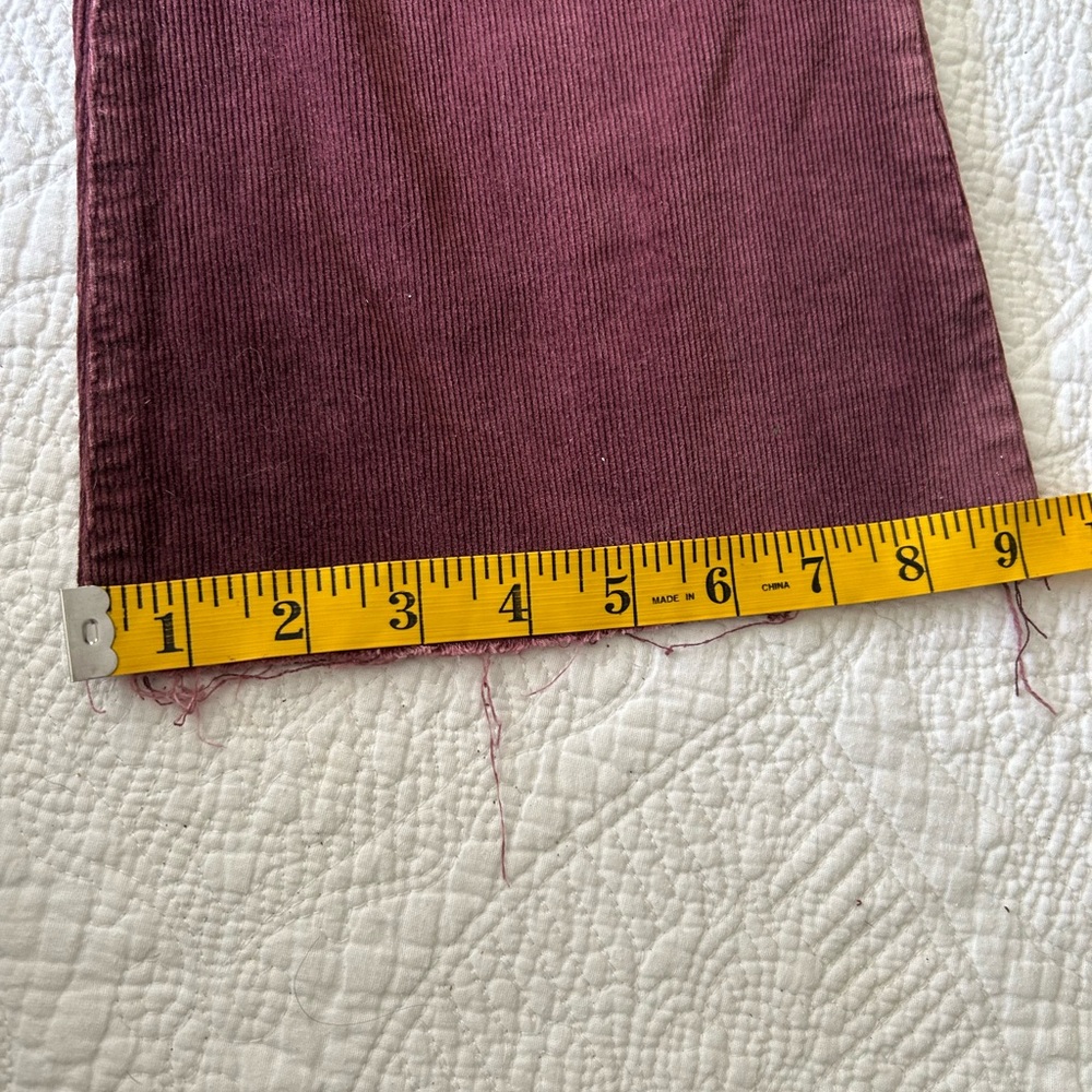 DEAR JOHN high rise corduroy 5 pocket pants. Mulberry color, size 26. Flare leg. - Picture 15 of 16